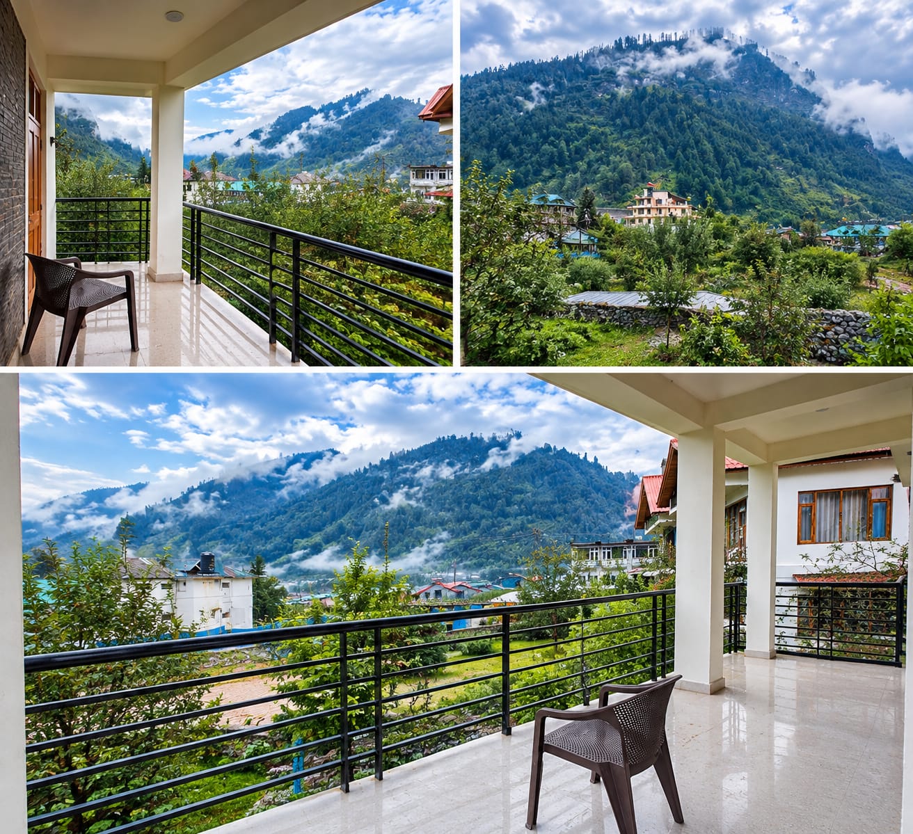 Villa balcony mountain views